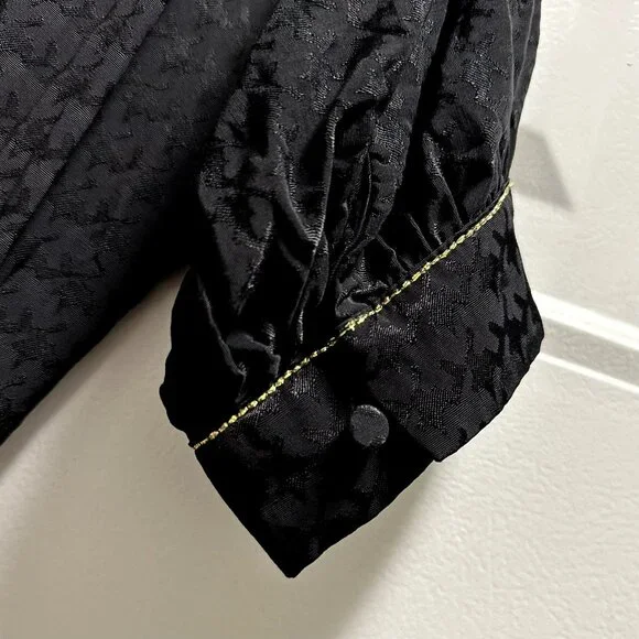 NWOT & Other Stories Stockholm Atelier Black Houndstooth Midi Dress Size 0 - Picture 6 of 8